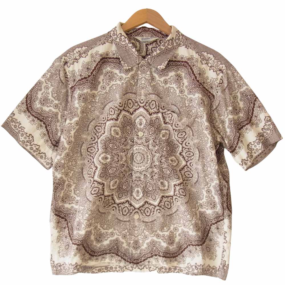 TENDERLOIN テンダーロイン T-PAISLEY SHT S/S ペイズリー 総柄 半袖シャツ ブラウン系 M【中古】