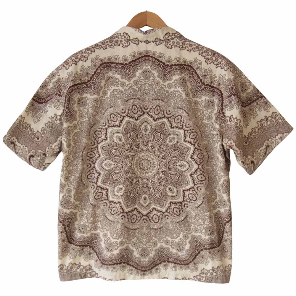TENDERLOIN テンダーロイン T-PAISLEY SHT S/S ペイズリー 総柄 半袖シャツ ブラウン系 M【中古】