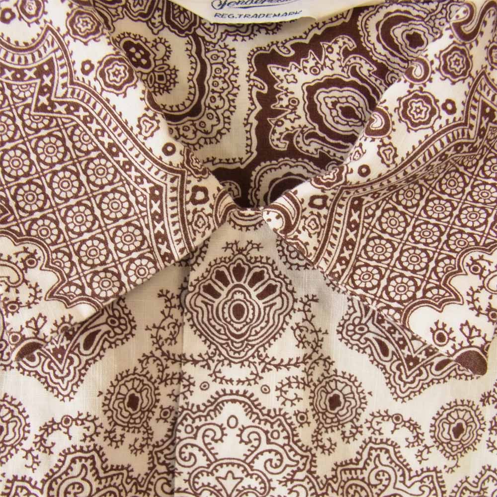 TENDERLOIN テンダーロイン T-PAISLEY SHT S/S ペイズリー 総柄 半袖シャツ ブラウン系 M【中古】
