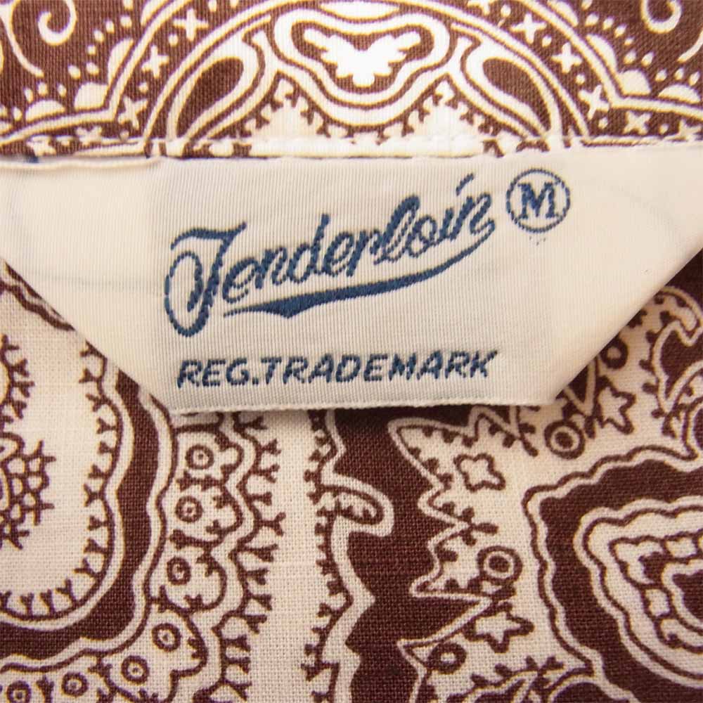 TENDERLOIN テンダーロイン T-PAISLEY SHT S/S ペイズリー 総柄 半袖シャツ ブラウン系 M【中古】
