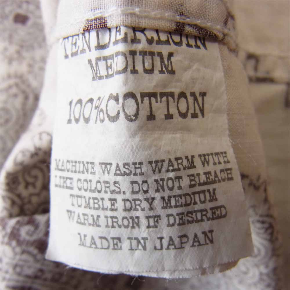 TENDERLOIN テンダーロイン T-PAISLEY SHT S/S ペイズリー 総柄 半袖シャツ ブラウン系 M【中古】