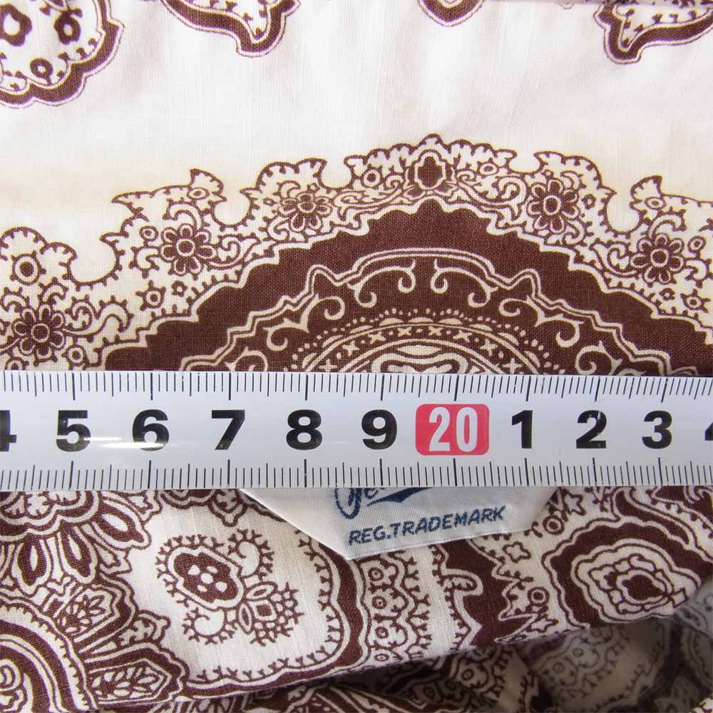 TENDERLOIN テンダーロイン T-PAISLEY SHT S/S ペイズリー 総柄 半袖シャツ ブラウン系 M【中古】