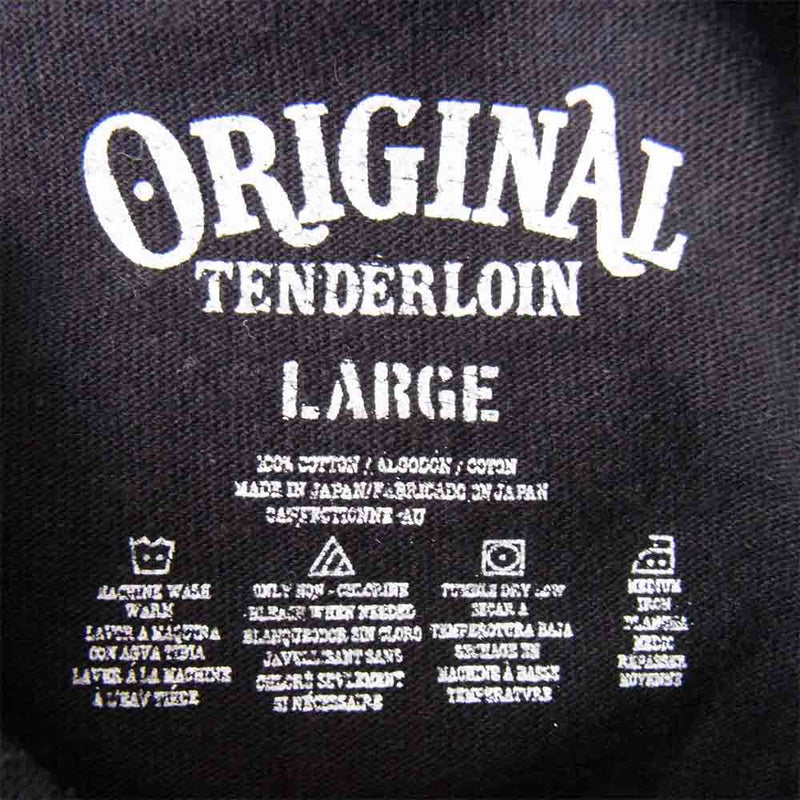 TENDERLOIN テンダーロイン T-TEE ON オールドニック 半袖 プリント Tシャツ PRO CLUB ブラック系 L【中古】