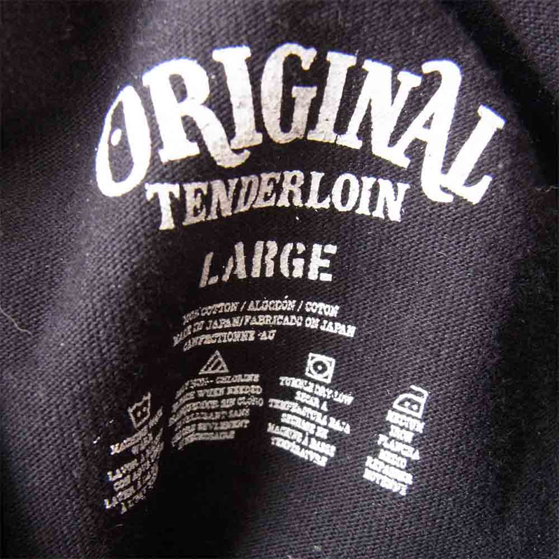 TENDERLOIN テンダーロイン T-TEE WH ロゴ プリント 半袖 Tシャツ ブラック系 L【中古】