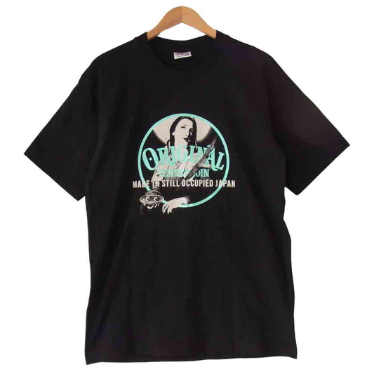 TENDERLOIN テンダーロイン T-TEE GG プリント 半袖 Tシャツ ブラック系 L【中古】