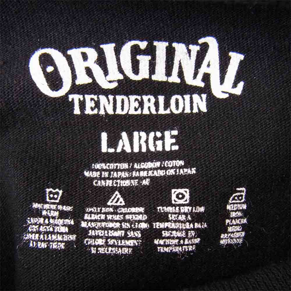 TENDERLOIN テンダーロイン T-TEE GG プリント 半袖 Tシャツ ブラック系 L【中古】