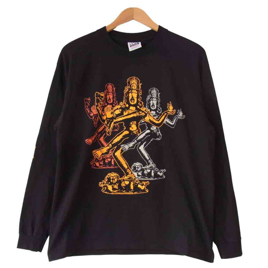 TENDERLOIN テンダーロイン TEE L/S SV シヴァ ナタラージャ プリント 長袖 Tシャツ ブラック系 L【中古】