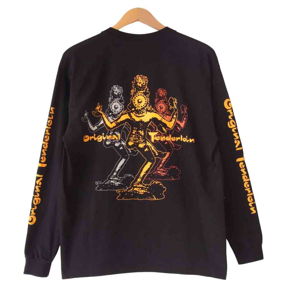 TENDERLOIN テンダーロイン TEE L/S SV シヴァ ナタラージャ プリント 長袖 Tシャツ ブラック系 L【中古】