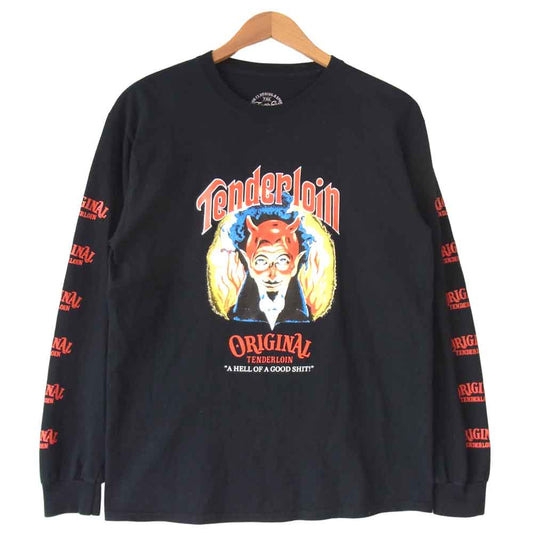 TENDERLOIN テンダーロイン T-TEE L/S ON A HELL OF A GOOD SHIT オールドニック 長袖 Tシャツ ブラック系 M【中古】
