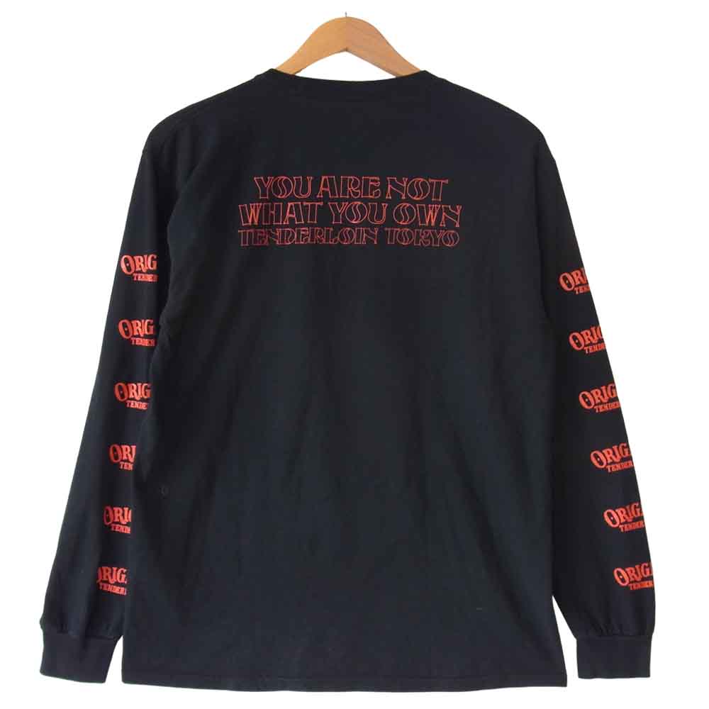 TENDERLOIN テンダーロイン T-TEE L/S ON A HELL OF A GOOD SHIT オールドニック 長袖 Tシャツ ブラック系 M【中古】