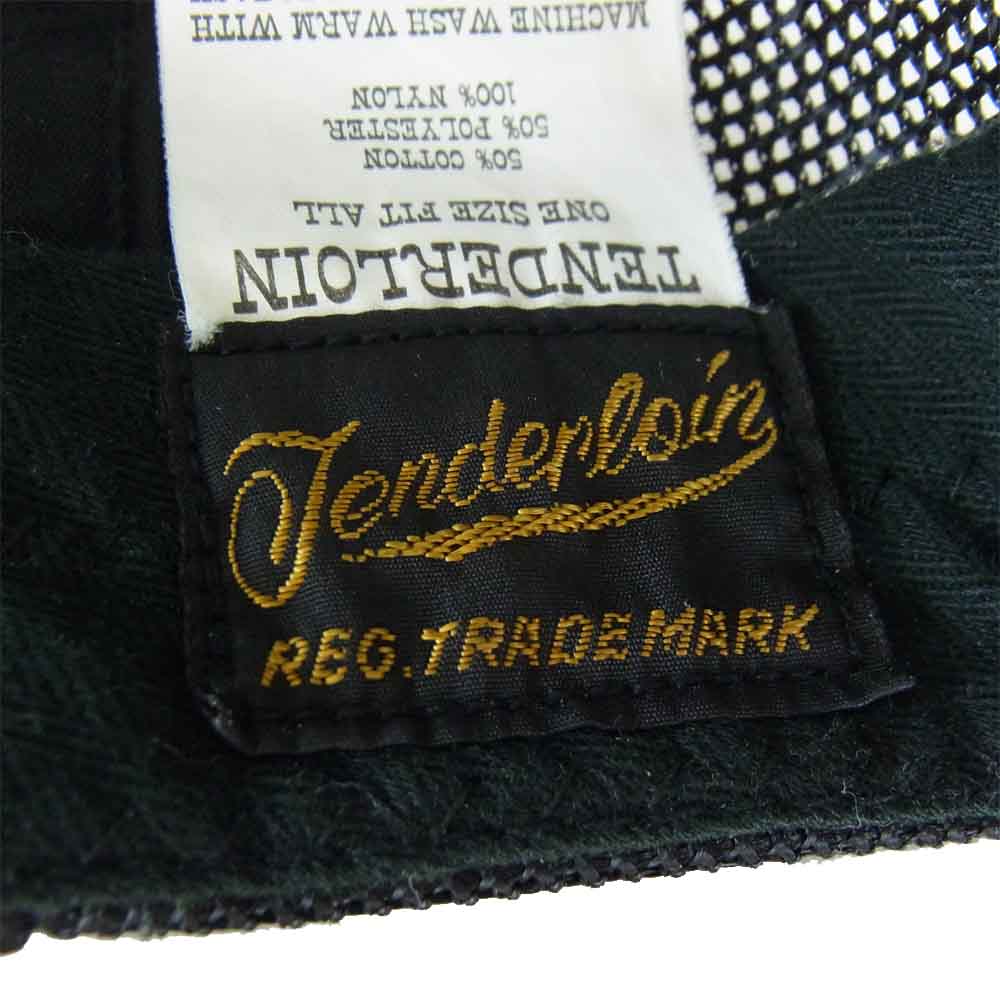 TENDERLOIN テンダーロイン T-TRUCKER CAP MESH トラッカー ロゴ ワッペン メッシュ キャップ ブラック系【中古】