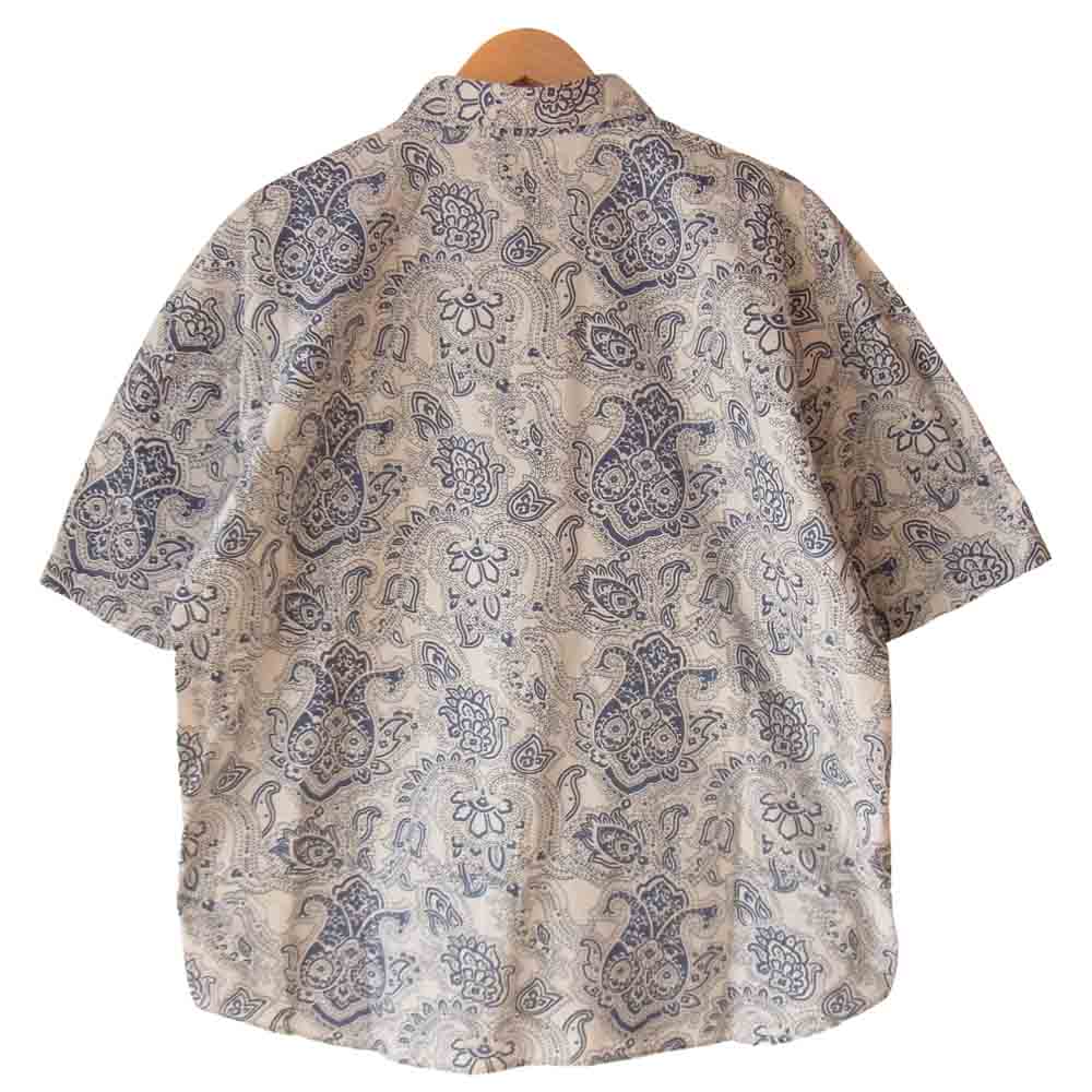 TENDERLOIN テンダーロイン B.D SHT S/S PRINT 総柄 半袖 シャツ ネイビー系 M【極上美品】【中古】