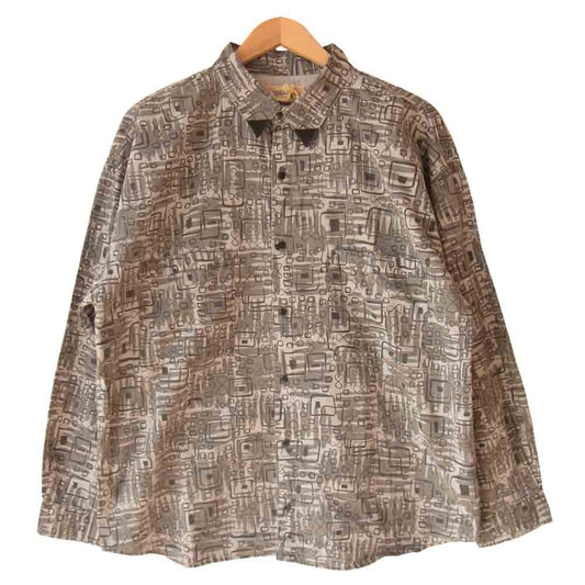 TENDERLOIN テンダーロイン 20SS SHT AS L/S 総柄 長袖 シャツ ブラック系 M【美品】【中古】