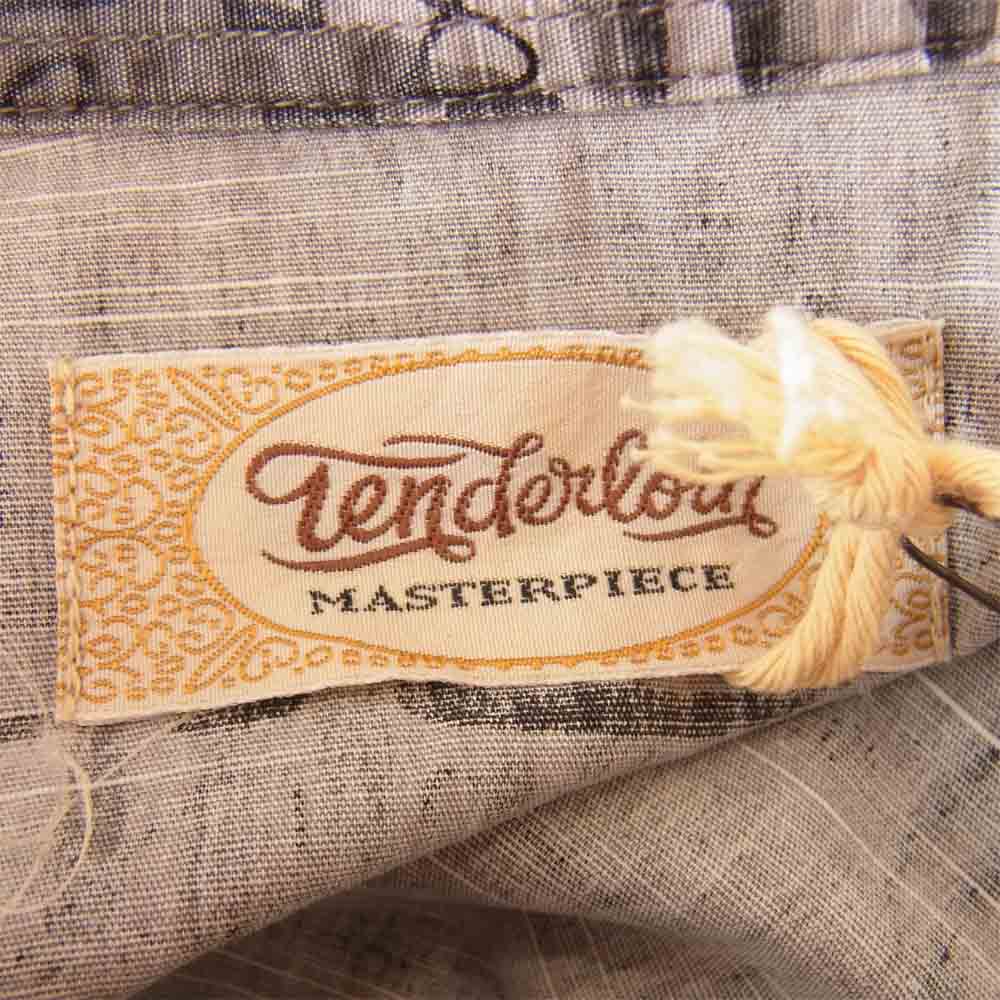 TENDERLOIN テンダーロイン 20SS SHT AS L/S 総柄 長袖 シャツ ブラック系 M【美品】【中古】