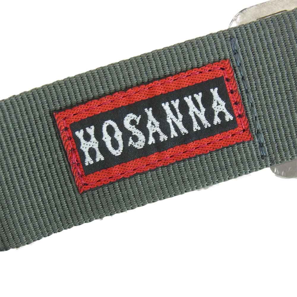 TENDERLOIN テンダーロイン Hosanna ホザーナ T-BELT ボルネオスカル バックル ナイロン ベルト  グリーン系【美品】【中古】