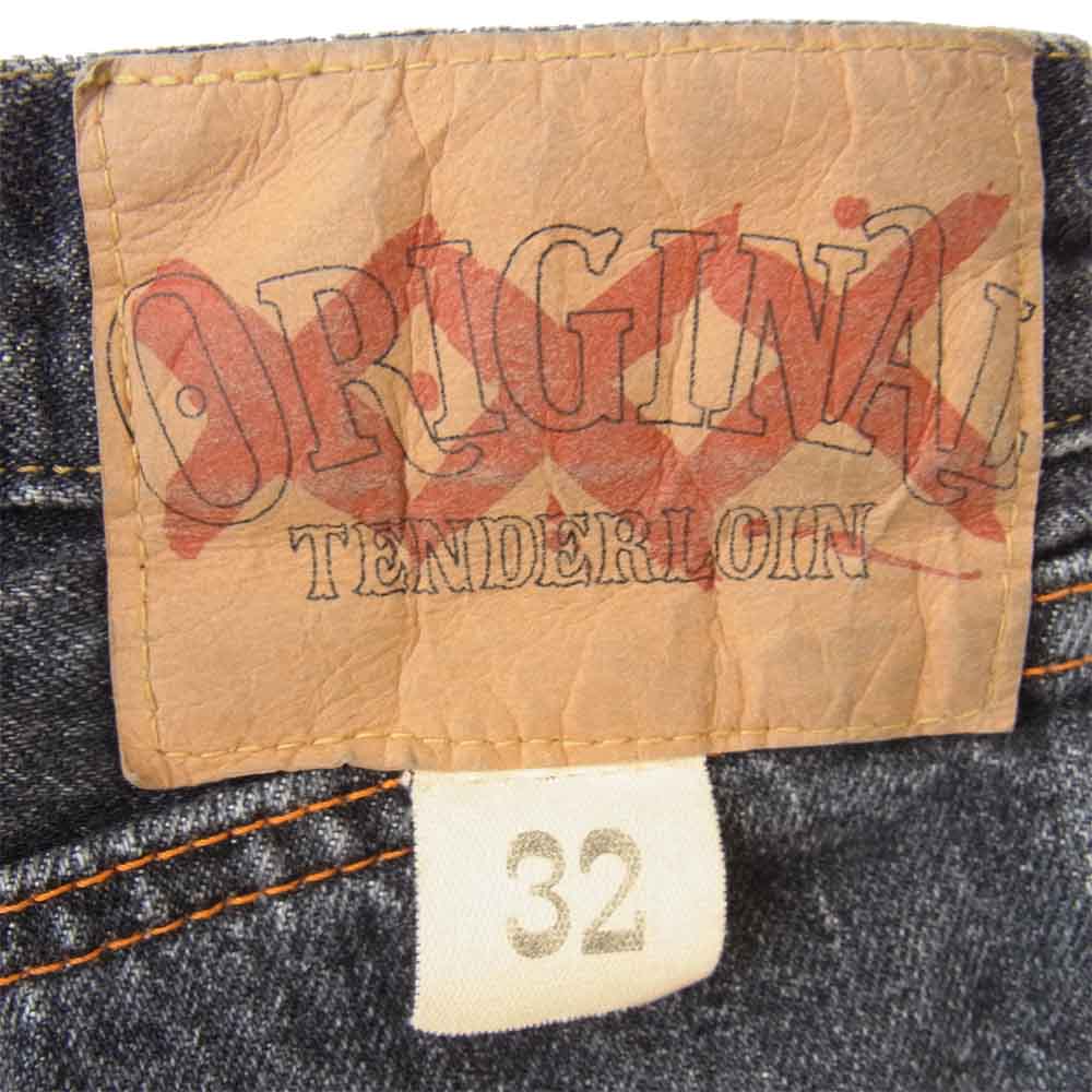 TENDERLOIN テンダーロイン DENIM PNT WASH 日本製 コットン デニムパンツ ブラック系 32【中古】