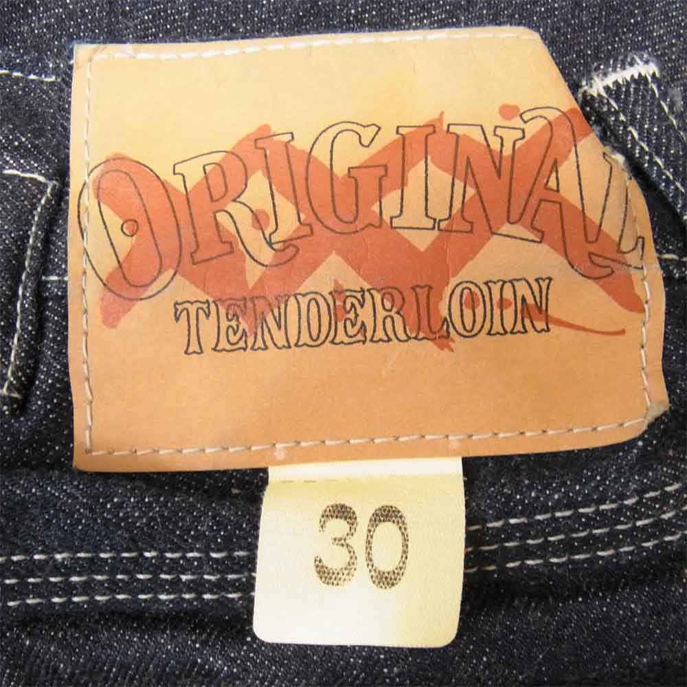 TENDERLOIN テンダーロイン HOOVER UNWASH シンチバック インディゴ デニム インディゴブルー系 30【美品】【中古】