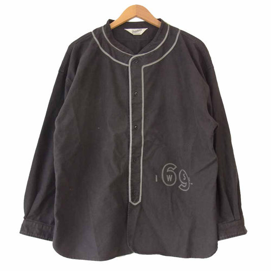 TENDERLOIN テンダーロイン 20AW BASEBALL SHT IF6WAS9!! ベースボール シャツ グレー系 M【美品】【中古】