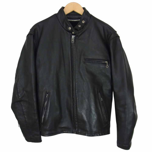 schott ショット ライナー付き シングル ライダース ジャケット ブラック系 40【中古】
