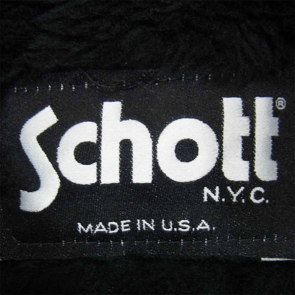 schott ショット ライナー付き シングル ライダース ジャケット ブラック系 40【中古】