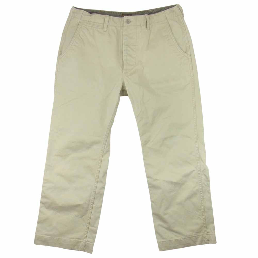 The REAL McCOY'S ザリアルマッコイズ ボタン フライ チノ パンツ トラウザー ベージュ系 サイズ表記無し【中古】