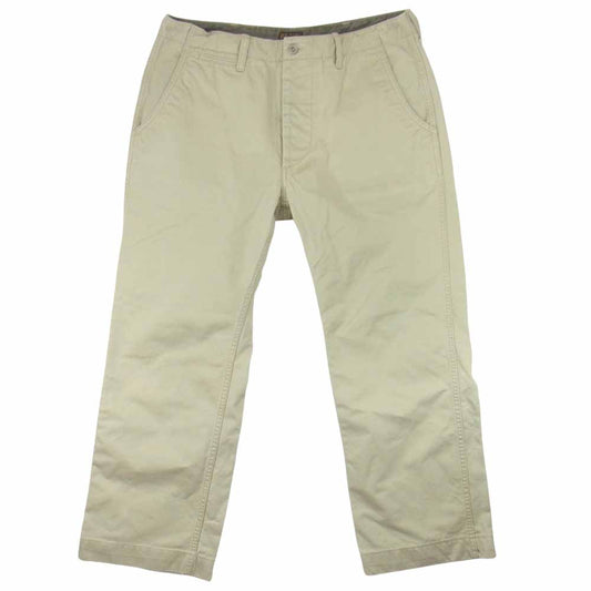 The REAL McCOY'S ザリアルマッコイズ ボタン フライ チノ パンツ トラウザー ベージュ系 サイズ表記無し【中古】