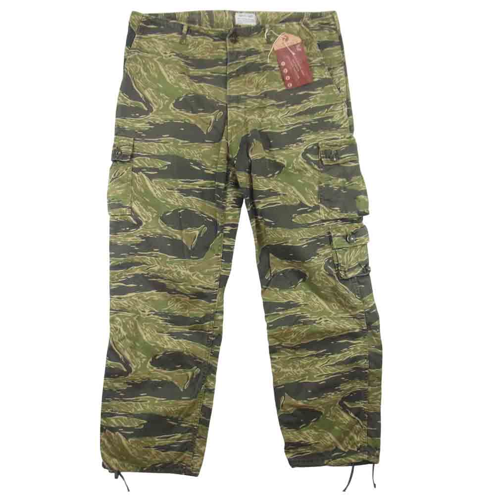 The REAL McCOY'S ザリアルマッコイズ MP13001 TIGER TADPOLE TROUSERS タイガー カモ タッド ポール トラウザーズ カーゴ パンツ  カーキ系 XL【中古】