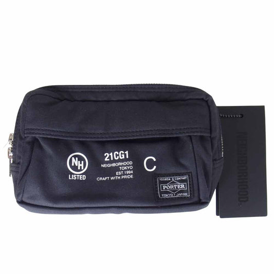 NEIGHBORHOOD ネイバーフッド 211YSPTN-AC02 × PORTER ポーター NHPT POUCH ポーチ ブラック ブラック系【極上美品】【中古】