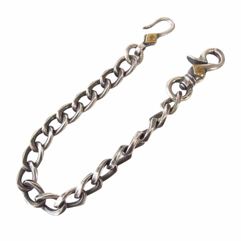RUDE GALLERY BLACK REBEL ルードギャラリーブラックレーベル × ARGENT GLEAM アージェント グリーム REBELS CHAIN ウォレット チェーン シルバー系【中古】