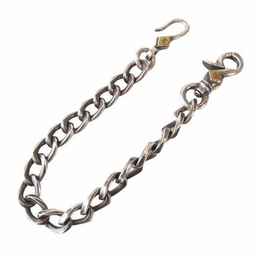 RUDE GALLERY BLACK REBEL ルードギャラリーブラックレーベル × ARGENT GLEAM アージェント グリーム REBELS CHAIN ウォレット チェーン シルバー系【中古】