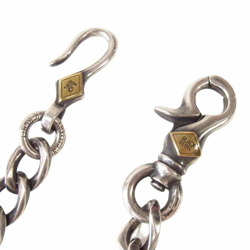 RUDE GALLERY BLACK REBEL ルードギャラリーブラックレーベル × ARGENT GLEAM アージェント グリーム REBELS CHAIN ウォレット チェーン シルバー系【中古】