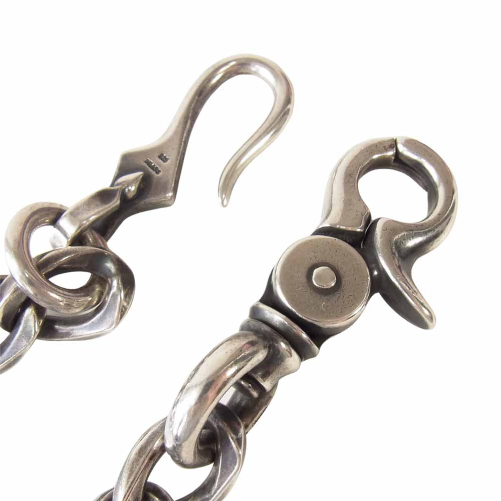 RUDE GALLERY BLACK REBEL ルードギャラリーブラックレーベル × ARGENT GLEAM アージェント グリーム REBELS CHAIN ウォレット チェーン シルバー系【中古】