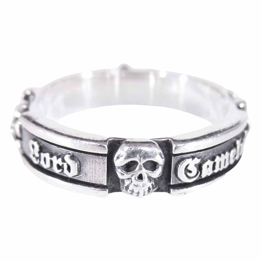 LordCamelot ロードキャメロット LC XMR2010 UX スカル クロス フレア リング シルバー系 13号程度【中古】