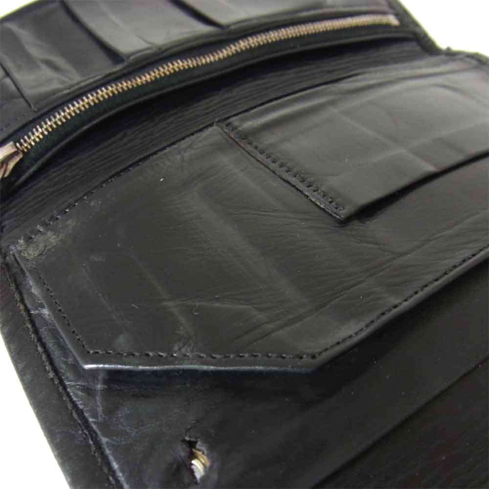 TRAVIS WALKER トラヴィスワーカー Tribal Cross Wallet トライバル クロス レザー ウォレット ブラック系【中古】