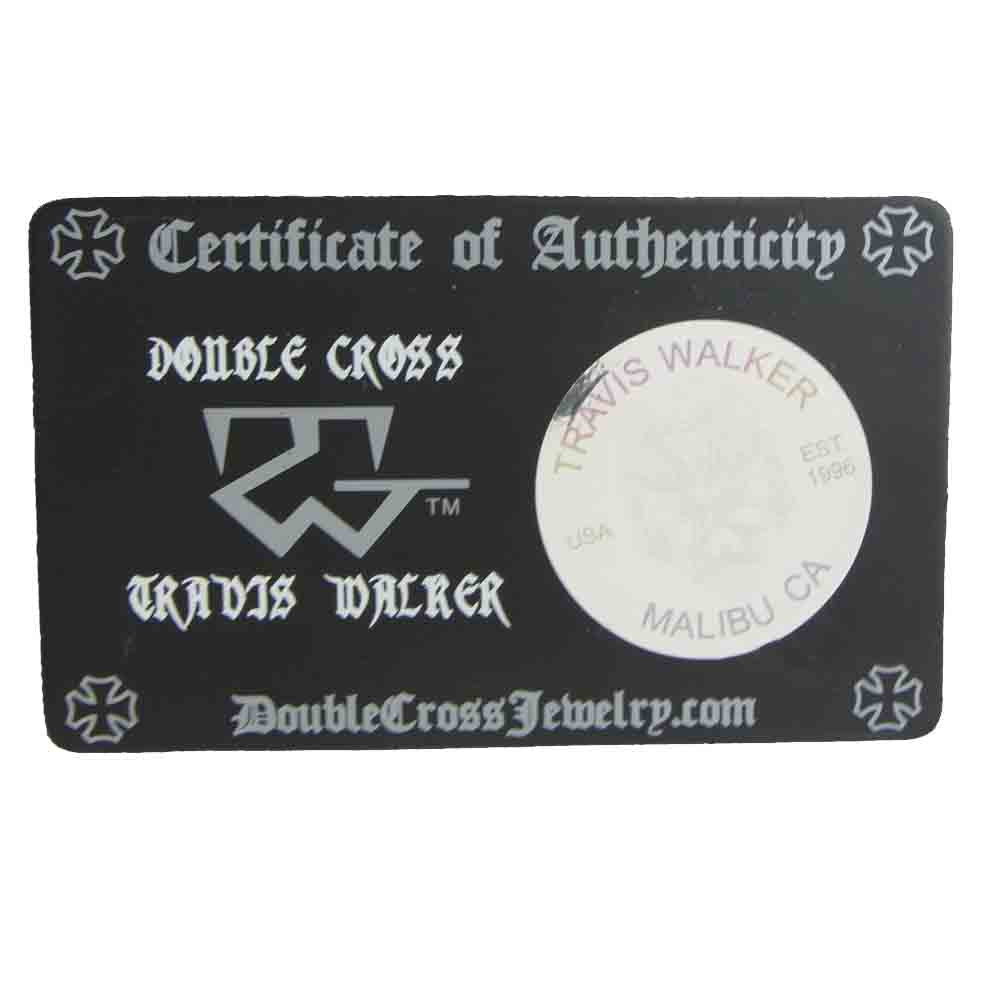 TRAVIS WALKER トラヴィスワーカー クロス トライバル w/スカル レザー ベスト ブラック系 サイズ表記無し【中古】
