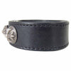 CHROME HEARTS クロムハーツ（原本無） 3BTN 2SNP クロスボール 3ボタン 2スナップ レザー ブレスレット ブラック系【中古】