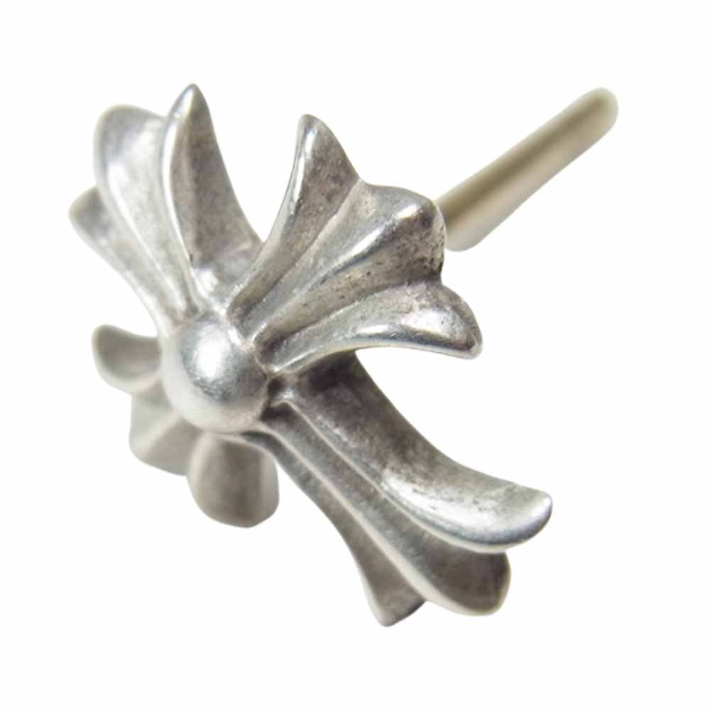 CHROME HEARTS クロムハーツ（原本無） No2 クロス スタッド ピアス シルバー系【中古】