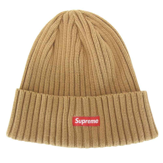 Supreme シュプリーム 18SS Overdyed Ribbed Beanie オーバー ダイドリブ ビーニー ライトブラウン系【美品】【中古】