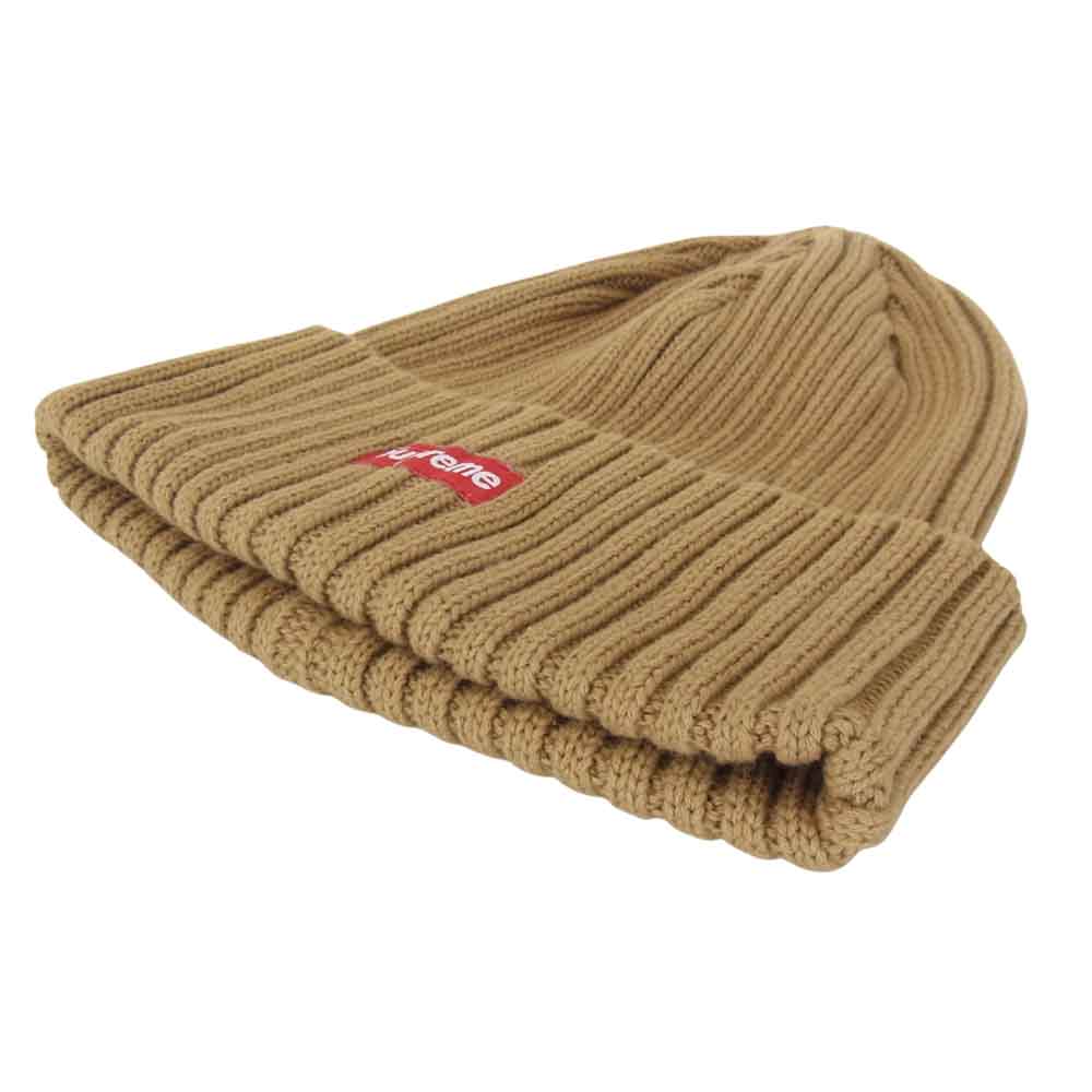 Supreme シュプリーム 18SS Overdyed Ribbed Beanie オーバー ダイドリブ ビーニー ライトブラウン系【美品】【中古】