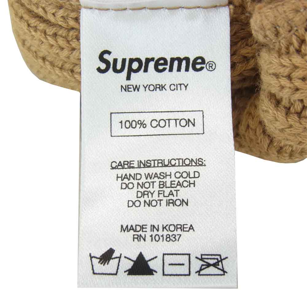 Supreme シュプリーム 18SS Overdyed Ribbed Beanie オーバー ダイドリブ ビーニー ライトブラウン系【美品】【中古】