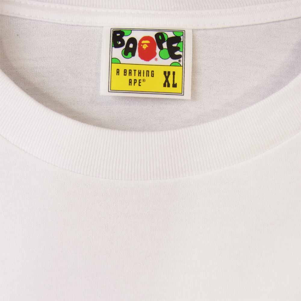 A BATHING APE アベイシングエイプ 1G70110022 SOCIAL DISTANCE BIG APE HEAD TEE ソーシャル ディスタンス ビッグ ヘッド Tシャツ ホワイト系 XL【新古品】【未使用】【中古】