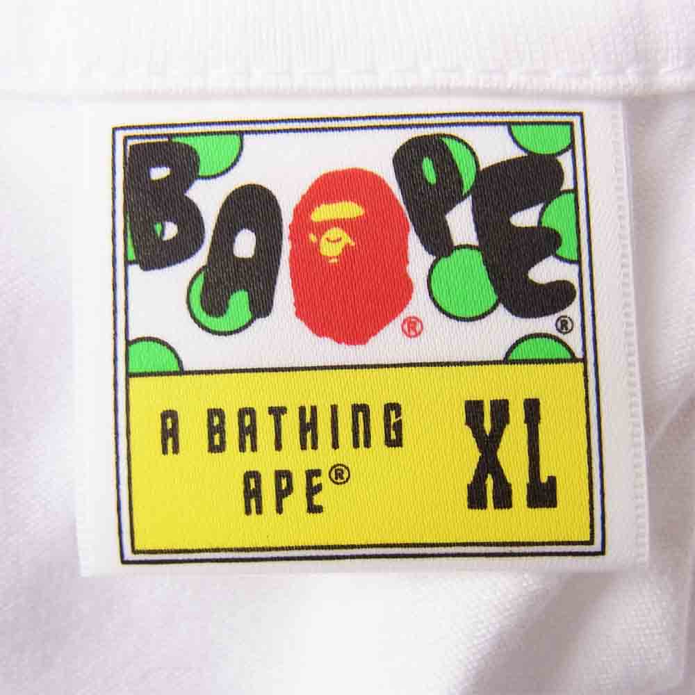 A BATHING APE アベイシングエイプ 1G70110021 SOCIAL DISTANCE BIG APE HEAD TEE ソーシャル ディスタンス ビッグ ヘッド Tシャツ ホワイト系 XL【新古品】【未使用】【中古】