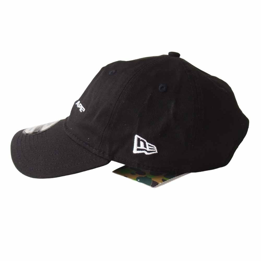 A BATHING APE アベイシングエイプ 001CPG801021X × ニューエラ NEW ERA 9TWENTY CAP フロントロゴ キャップ ブラック系 F【新古品】【未使用】【中古】