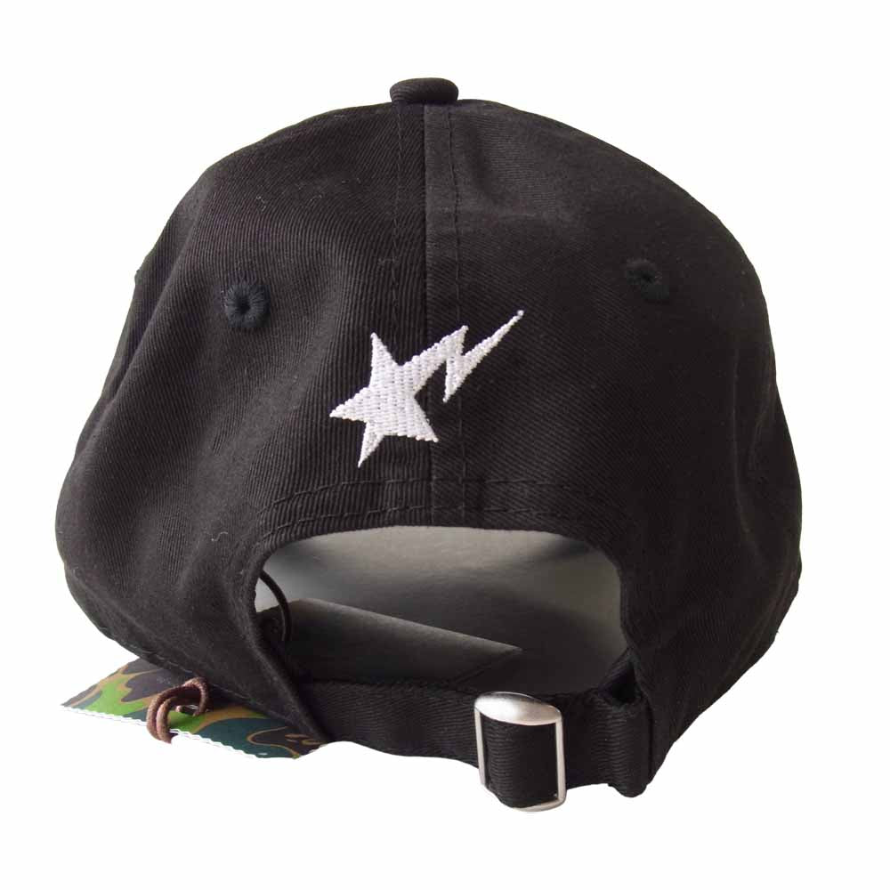A BATHING APE アベイシングエイプ 001CPG801021X × ニューエラ NEW ERA 9TWENTY CAP フロントロゴ キャップ ブラック系 F【新古品】【未使用】【中古】