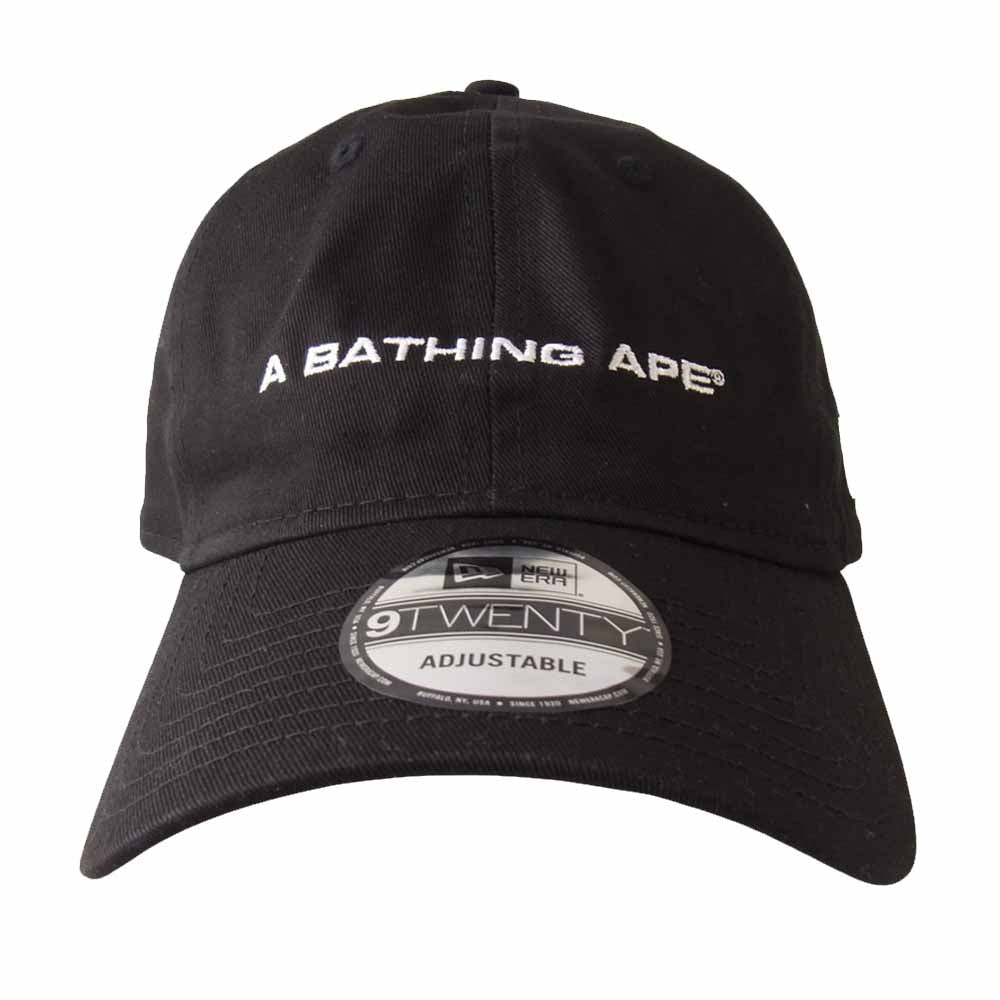 A BATHING APE アベイシングエイプ 001CPG801021X × ニューエラ NEW ERA 9TWENTY CAP フロントロゴ キャップ ブラック系 F【新古品】【未使用】【中古】
