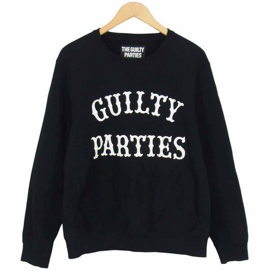 WACKO MARIA ワコマリア GUILTY PARTIES ロゴ プリント スウェット トレーナー ブラック系 M【中古】