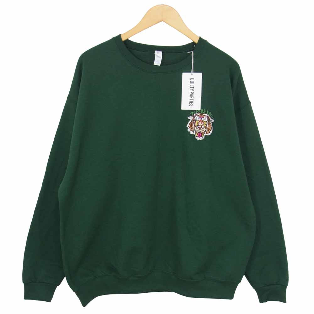 WACKO MARIA ワコマリア TIMLEHI-WM-SS03 × TIMLEHI ティムリーハイ CREW NECK SWEAT SHIRT クルーネック スウェット シャツ グリーン系【新古品】【未使用】【中古】