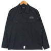 DESCENDANT ディセンダント 21SS  211BRDS-SHM05 B.C WORK LS SHIRT ロゴ 刺繍 長袖 ワーク シャツ ネイビー系 2【極上美品】【中古】