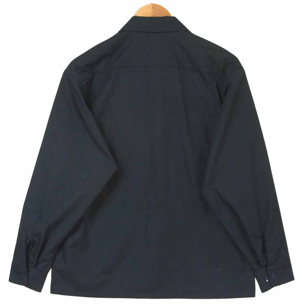 DESCENDANT ディセンダント 21SS  211BRDS-SHM05 B.C WORK LS SHIRT ロゴ 刺繍 長袖 ワーク シャツ ネイビー系 2【極上美品】【中古】