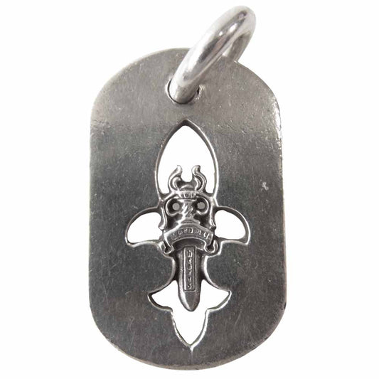 CHROME HEARTS クロムハーツ（原本無） DOGTAG CUT OUT CROSS DAGGER ドッグタグ カット アウト クロス ダガー シルバー系【中古】